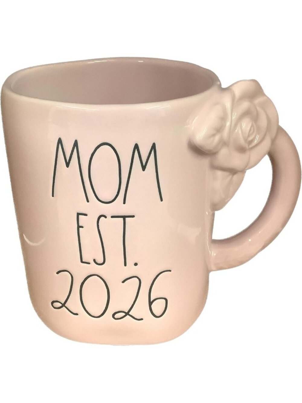 Chic Light Blush Pink Ceramic Coffee Mug - Mom Est. 2026 - Perfect Gift for Moms